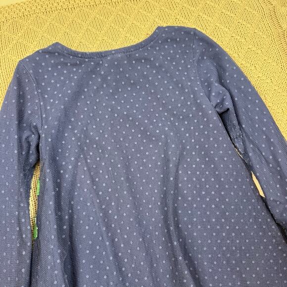 Hanna Andersson Blue Tulle Dress with Colorful Floral Appliqué 4 - Picture 12 of 13